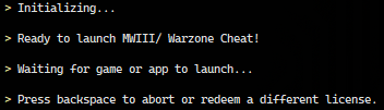 Ready to launch MWIII/Warzone cheat! Waiting for game or app to launch...